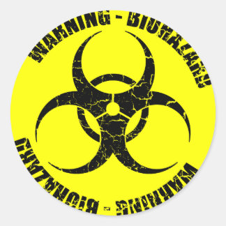 Warning Biohazard Sticker