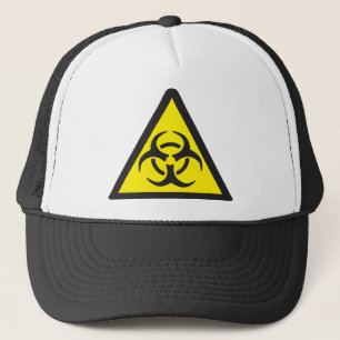 Warning Biohazard Symbol Trucker Hat