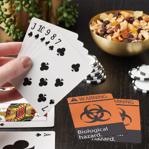 Warning Biological Hazard Sign Biohazard Symbol Playing Cards