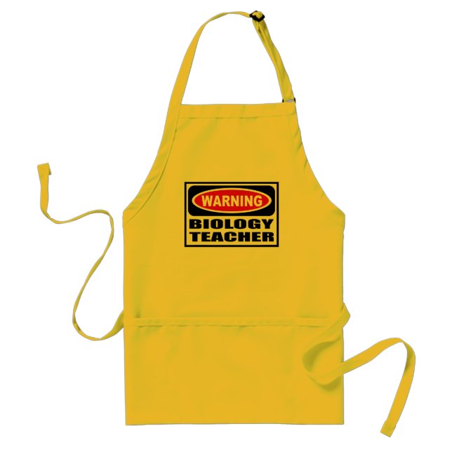Warning BIOLOGY TEACHER Apron (Front)
