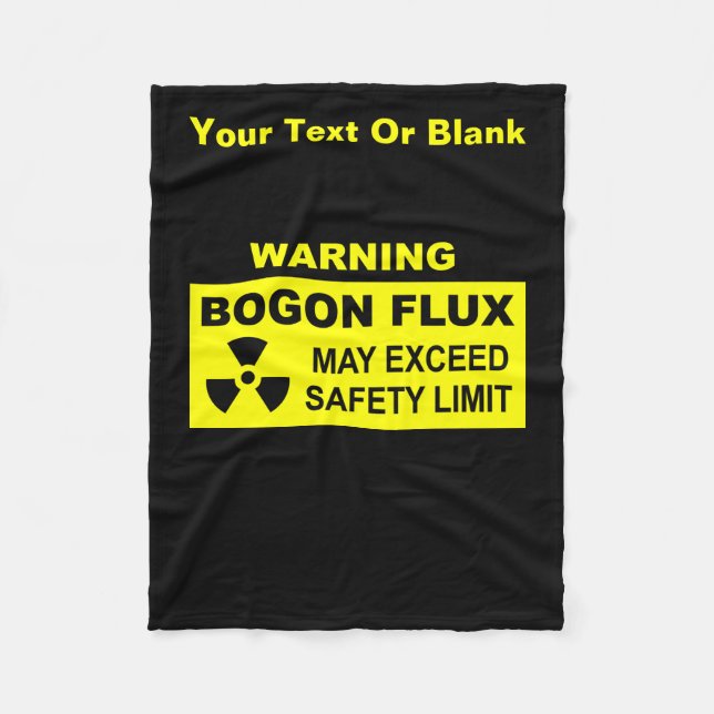 Warning: Bogon Flux Fleece Blanket (Front)
