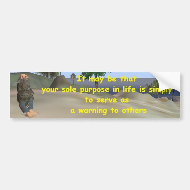 warning bumper sticker (Front)