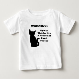 Warning Cat Baby T-Shirt