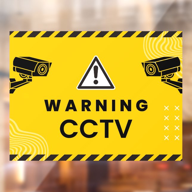 Warning CCTV Surveillance Camera Amber  (Sheet 2)