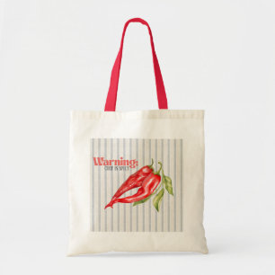 Warning Chef is Spicy Red Chilli Pepper Kitchen Ar Tote Bag