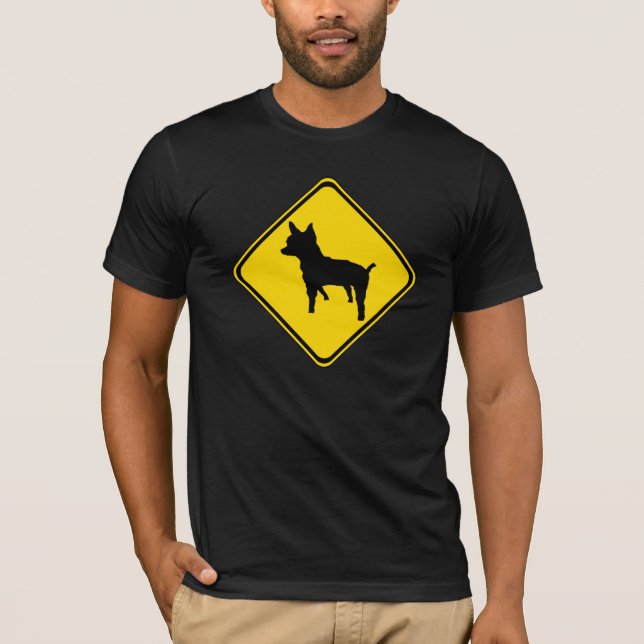 Warning - Chihuahua ahead! T-Shirt (Front)