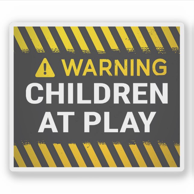 Warning Children At Play (Front)