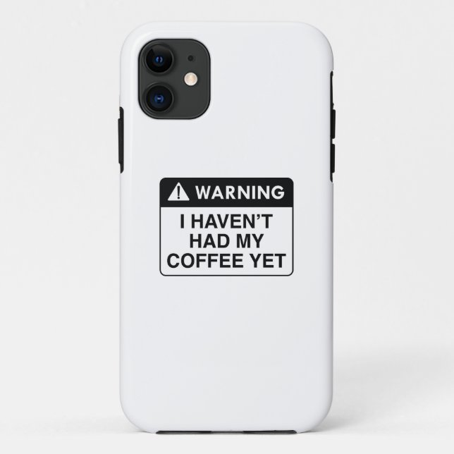 Warning Coffee Case-Mate iPhone Case (Back)