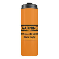 Warning Coffee Thermal Travel Mug