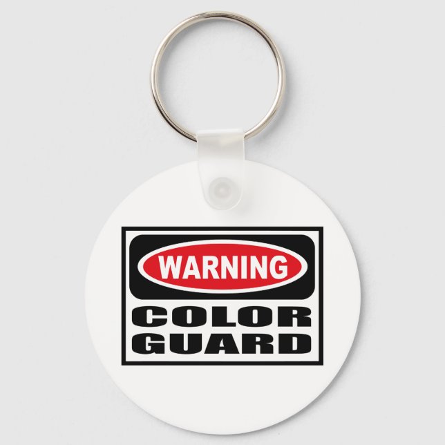 Warning COLOR GUARD Key Chain (Front)