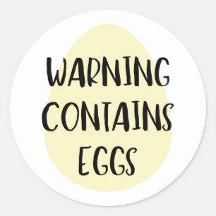 Warning Contains Eggs Allergen Baking Label Egg