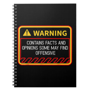 Warning Contains Facts May Find Offensive Humour Notebook