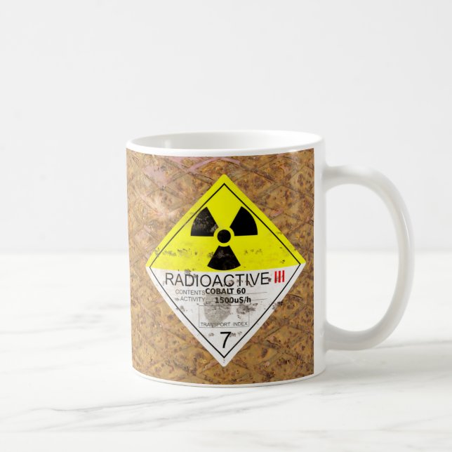 Warning! Corroded Cobalt 60 Cat.3 Signs Coffee Mug (Right)