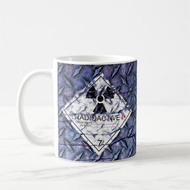 Warning! Corroded Radioactive Cat.1 Signs -  Coffee Mug (Left)
