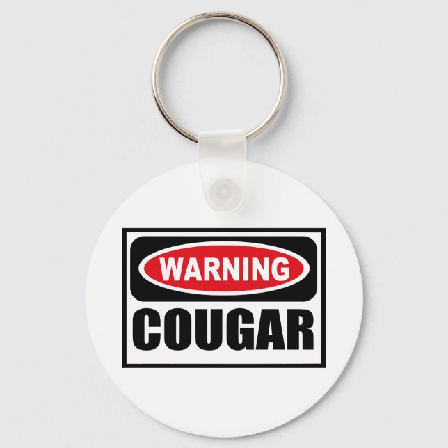 Warning COUGAR Key Chain (Front)