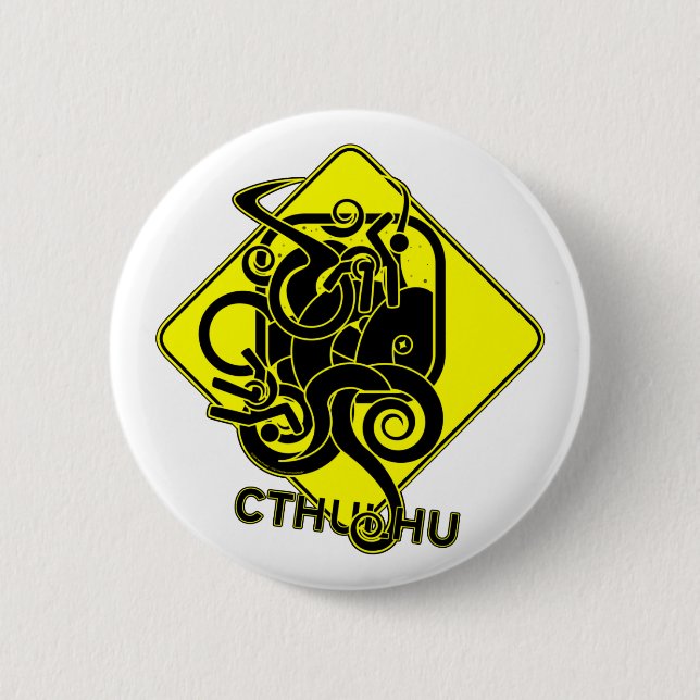 Warning: Cthulhu Button (Front)