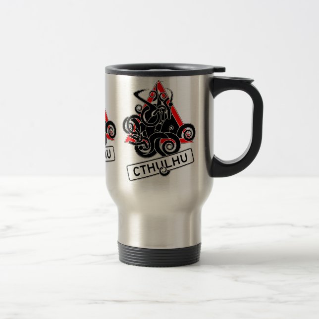 Warning: Cthulhu (UK) Reusable Coffee Mug (Right)