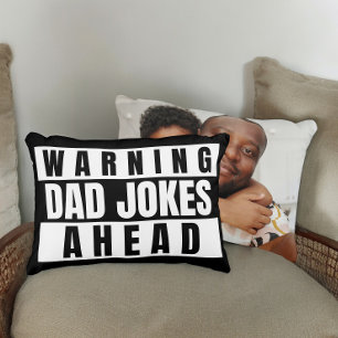 Warning Dad Jokes Ahead Decorative Cushion