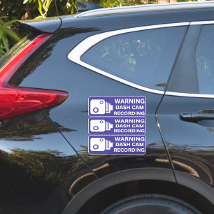 Warning Dash CAM Recording Vehicle Camera Security