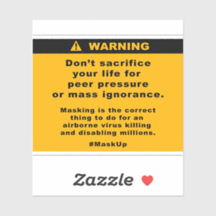 Warning Don't sacrafice your life for peer..