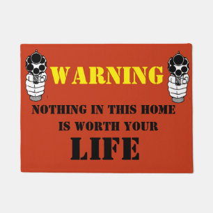 WARNING DOORMAT