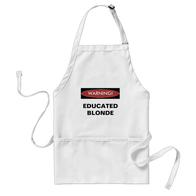 Warning Educated Blond apron (Front)