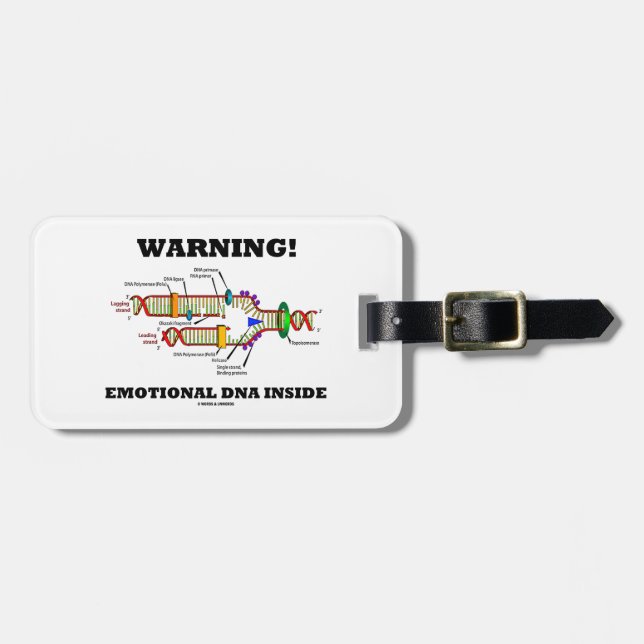 Warning! Emotional DNA Inside (DNA Replication) Luggage Tag (Front Horizontal)
