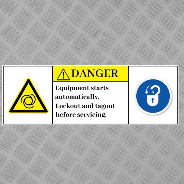 Warning Equipment Starts Label (Creator Uploaded)