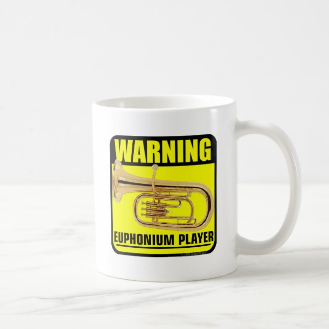 Warning! Euphonium Player Coffee Mug (Right)