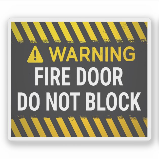 Warning Fire Door Do Not Block (Front)