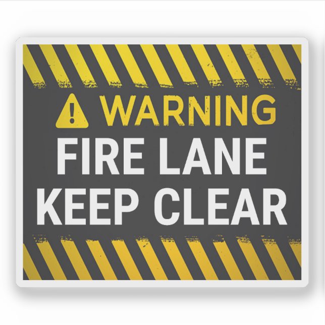  Warning Fire Lane Keep Clear  (Front)
