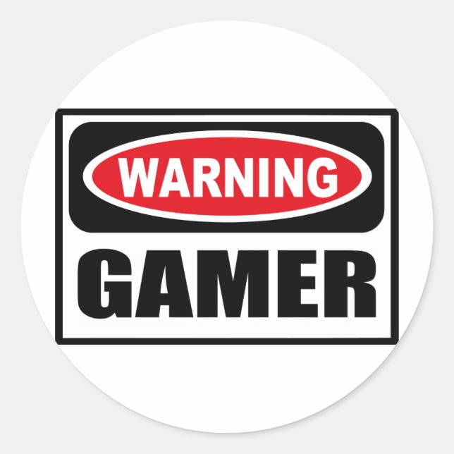 Warning GAMER Sticker (Front)