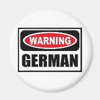Warning GERMAN Magnet