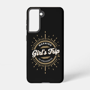 Warning Girls Trip in Progress Summer Vacation Samsung Galaxy Case