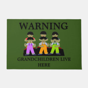 Warning Grandchildren Live Here Doormat