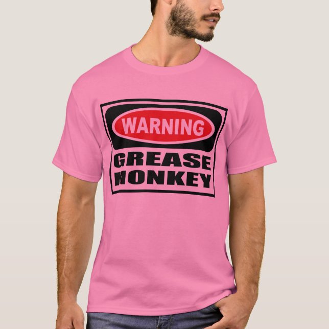Warning GREASE MONKEY Men's T-Shirt (Front)