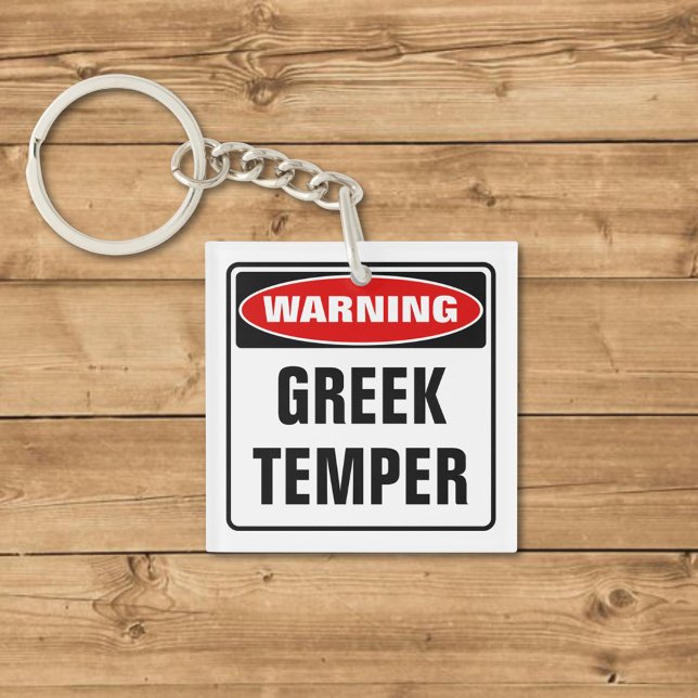 Warning Greek Temper Key Ring (Creator Uploaded)