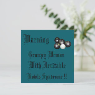 Warning Grumpy Bowls Woman With Irritable Bowls,