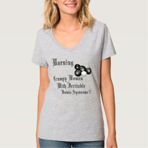 Warning Grumpy Bowls Woman With Irritable Bowls, T-Shirt