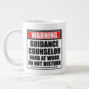 Warning Guidance Counsellor Hard At Work Large Coffee Mug