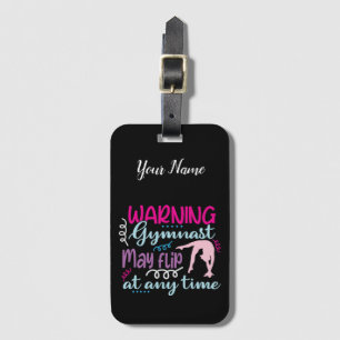 Warning Gymnast May Flip at Any Time Luggage Tag