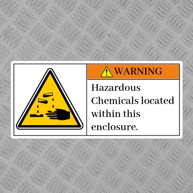 Warning Hazardous Chemicals Label (Creator Uploaded)