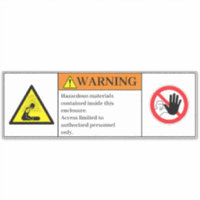 Warning Hazardous Materials Label