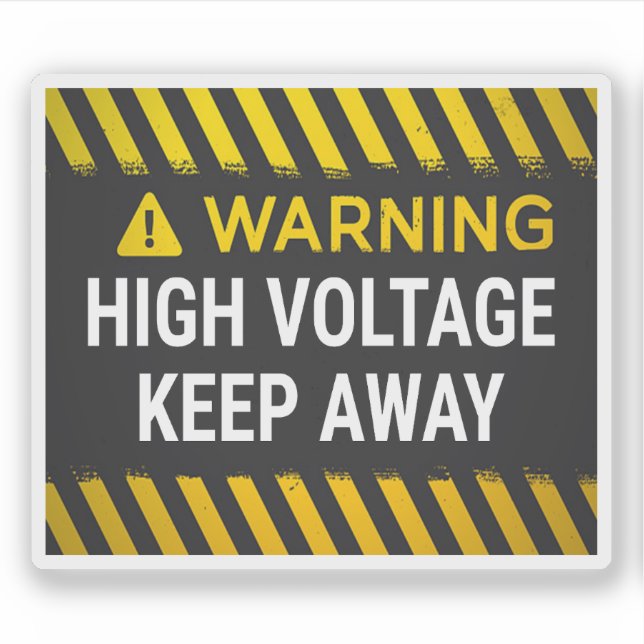 Warning High Voltage Keep Away Sign (Front)