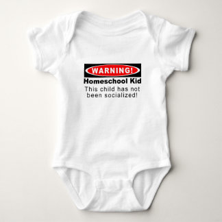 Warning!  Homeschool Kid Baby Bodysuit