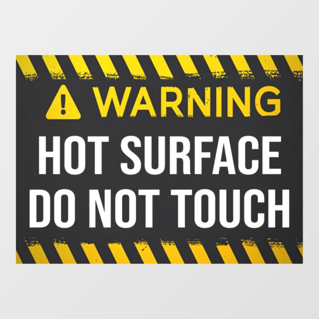 Warning Hot Surface Do Not Touch (Sheet)