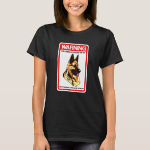 Warning Human Is Protected By German Shepherd T-Shirt