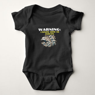 Warning: I know how to scream. Baby Bodysuit