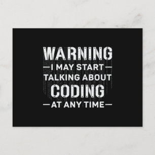 Warning I May Start Coding Medical Coder Hospital Postcard
