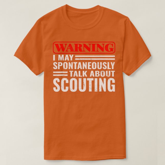 Warning I May talk scouting camping boy hiking sco T-Shirt (Design Front)